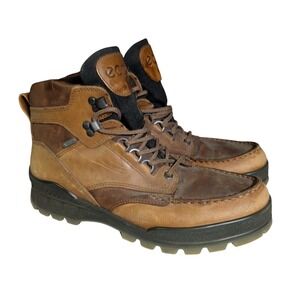 ECCO Track 25 Boots Mens Size 9 Gore-Tex Mid Hiking Waterproof Bison Leather